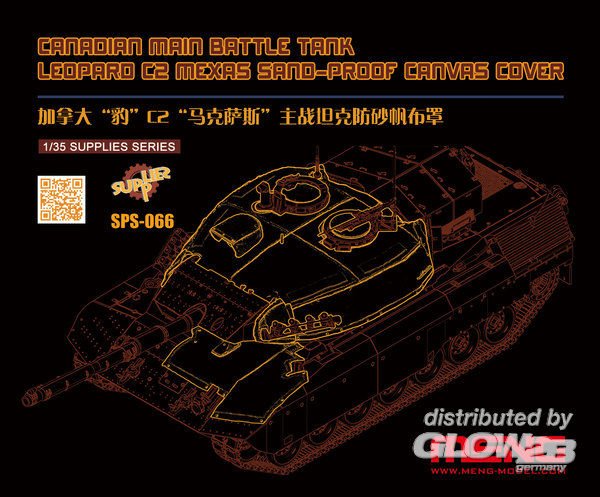 Canadian Main Battle Tank Leopard C2 MEXAS Sand-Proof Canvas Cover (Resin) von MENG Models
