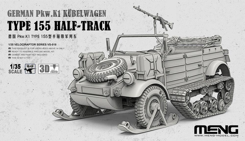 German Pkw.K1 Kübelwagen Type 155 Half-Track von MENG Models