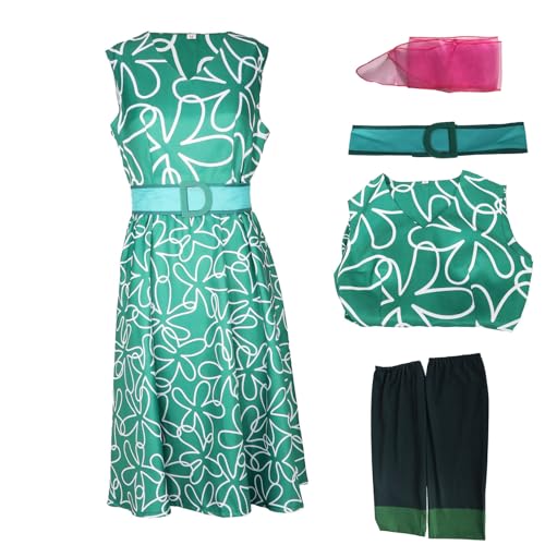 MENGZHAI Gelbes Joy-Outfit für Erwachsene, grünes Ekelkleid, für Cosplay, außen, 2 Frauen, Kleid, Halloween-Outfit (Grün, XL) von MENGZHAI