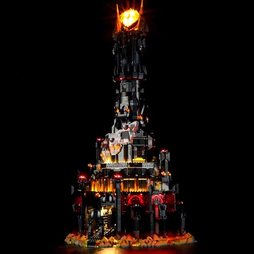 MENZAVA Licht-Set Kompatibel Mit 10333 Der Herr der Ringe: Barad-dûr Icons - Led-Beleuchtungsset Für Bausteinen Modell - Modell Set Nicht Enthalten von MENZAVA