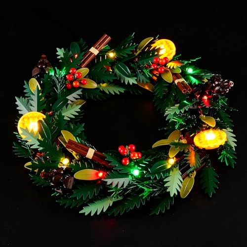 MENZAVA Licht-Set Kompatibel Mit Lego 10340 Weihnachtskranz Botanical Collection - Led-Beleuchtungsset Für Bausteinen Modell - Modell Set Nicht Enthalten MENZAVA Licht-Set Kompatibel Mit Lego 10340 Weihnachtskranz Botanical Collection - Led-Beleuchtungsset Für Bausteinen Modell - Modell Set Nicht Enthalten von MENZAVA