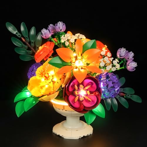 MENZAVA Licht-Set Kompatibel Mit Lego 10345 Blumengesteck Botanical Collection - Led-Beleuchtungsset Für Bausteinen Modell - Modell Set Nicht Enthalten von MENZAVA