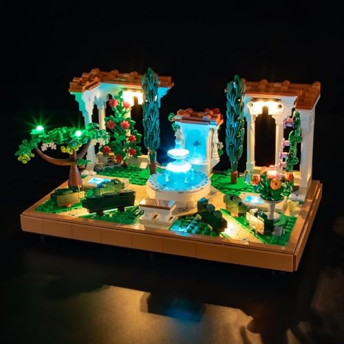 MENZAVA Licht-Set Kompatibel Mit Lego 10359 Springbrunnengarten Icons - Led-Beleuchtungsset Für Bausteinen Modell - Modell Set Nicht Enthalten von MENZAVA