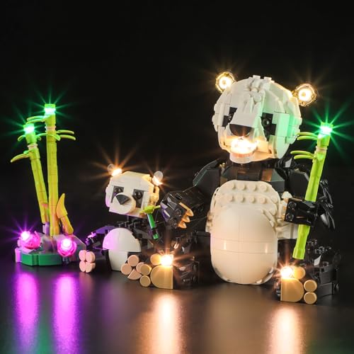 MENZAVA Licht-Set Kompatibel Mit Lego 31165 Wilde Tiere Pandafamilie Creator - LED-Beleuchtungsset Für Bausteinen Modell - Modell Set Nicht Enthalten von MENZAVA