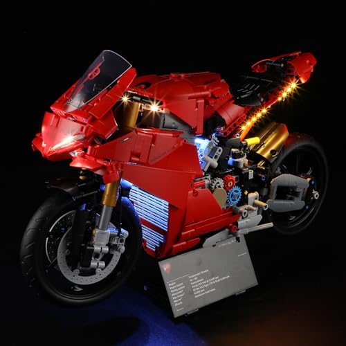 MENZAVA Licht-Set Kompatibel Mit Lego 42202 Ducati Panigale V4 S Motorrad Technic - Led-Beleuchtungsset Für Bausteinen Modell - Modell Set Nicht Enthalten von MENZAVA