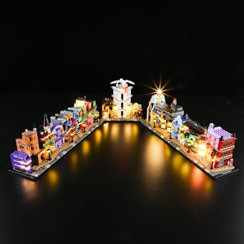 MENZAVA Licht-Set Kompatibel Mit Lego 76444 Die Zauberläden der Winkelgasse - Led-Beleuchtungsset Für Bausteinen Modell - Modell Set Nicht Enthalten von MENZAVA