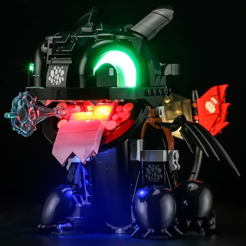 MENZAVA Licht-Set Kompatibel Mit Lego Drachenzähmen Leicht Gemacht: Ohnezahn Icons 10375 - LED-Beleuchtungsset Für Bausteinen Modell - Modell Set Nicht Enthalten von MENZAVA