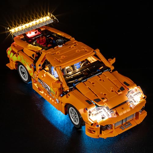 MENZAVA Licht-Set Kompatibel Mit Lego Fast and Furious Toyota Supra MK4 42204 Technic - LED-Beleuchtungsset Für Bausteinen Modell - Modell Set Nicht Enthalten von MENZAVA