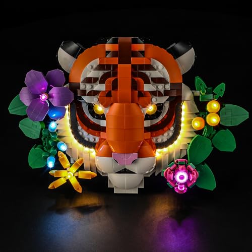 MENZAVA Licht-Set Kompatibel Mit Lego Fauna Collection - Tiger Art 31217 - LED-Beleuchtungsset Für Bausteinen Modell - Modell Set Nicht Enthalten MENZAVA Licht-Set Kompatibel Mit Lego Fauna Collection - Tiger Art 31217 - LED-Beleuchtungsset Für Bausteinen Modell - Modell Set Nicht Enthalten von MENZAVA