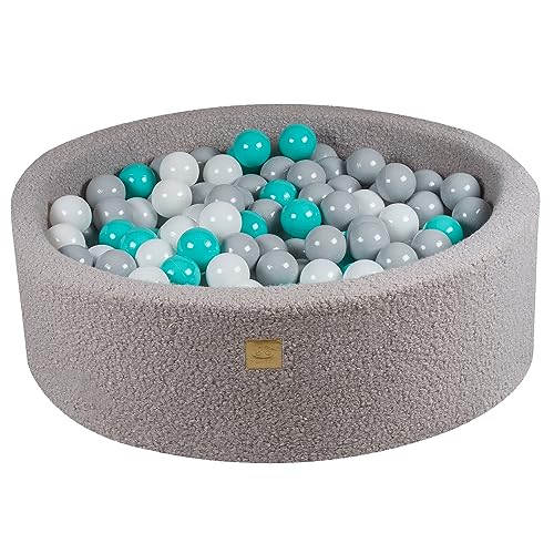 MEOWBABY Bällebad 90x30 Boucle - Bällebad Baby ab 1 Jahr - Bällebad Kinder - Weiches Schaumstoff Ballgrube mit 200 Bällen, Grau MEOWBABY Bällebad 90x30 Boucle - Bällebad Baby ab 1 Jahr - Bällebad Kinder - Weiches Schaumstoff Ballgrube mit 200 Bällen, Grau von MEOWBABY