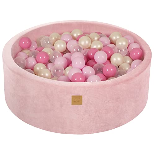 MEOWBABY Bällebad 90x30cm Samt - Bällebad Baby ab 1 Jahr - Bällebad Kinder Weichschaum Ballgruben mit 200 Bälle, Puderrosa MEOWBABY Bällebad 90x30cm Samt - Bällebad Baby ab 1 Jahr - Bällebad Kinder Weichschaum Ballgruben mit 200 Bälle, Puderrosa von MEOWBABY