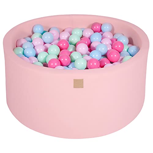 MEOWBABY Bällebad Baby - Rund 90x40cm Ball Pit für Kinder ab 1 Jahr mit 300 Bälle - Weiches & Sicheres Bällepool, Cotton, Hellrosa MEOWBABY Bällebad Baby - Rund 90x40cm Ball Pit für Kinder ab 1 Jahr mit 300 Bälle - Weiches & Sicheres Bällepool, Cotton, Hellrosa von MEOWBABY