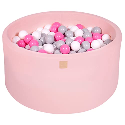 MEOWBABY Bällebad Baby - Rund 90x40cm Ball Pit für Kinder ab 1 Jahr mit 300 Bälle - Weiches & Sicheres Bällepool, Cotton, Hellrosa MEOWBABY Bällebad Baby - Rund 90x40cm Ball Pit für Kinder ab 1 Jahr mit 300 Bälle - Weiches & Sicheres Bällepool, Cotton, Hellrosa von MEOWBABY