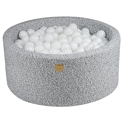 MEOWBABY Bällebad Boucle 90x40cm - Bällebad Baby ab 1 Jahr - Weiches Schaumstoff Ballgrube mit 300 Bällen - Kinder & Hunde Spielspaß, Grau Melange MEOWBABY Bällebad Boucle 90x40cm - Bällebad Baby ab 1 Jahr - Weiches Schaumstoff Ballgrube mit 300 Bällen - Kinder & Hunde Spielspaß, Grau Melange von MEOWBABY