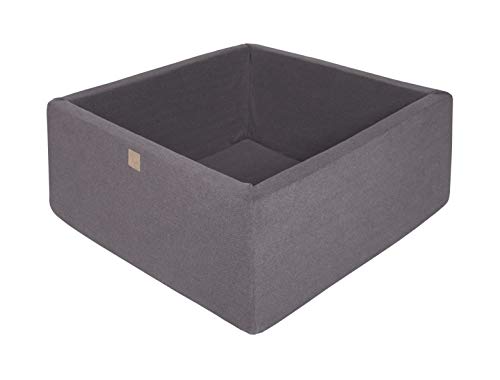 MEOWBABY Bällebad Baby ab 1 Jahr – Quadratisches 90x90x40cm Bällebad Kinder – Weiches Bällebecken aus Schaumstoff ohne Bälle, Cotton, Dunkelgrau MEOWBABY Bällebad Baby ab 1 Jahr – Quadratisches 90x90x40cm Bällebad Kinder – Weiches Bällebecken aus Schaumstoff ohne Bälle, Cotton, Dunkelgrau von MEOWBABY