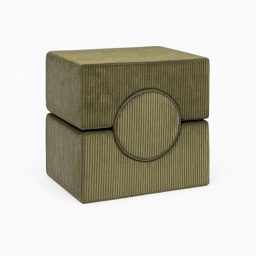 MEOWBABY Schaumstoff Bausteine Kinder – Kletterbausteine Indoor – Softbausteine XXL Baby – Riesen Bausteine XXL für Kinder – Spielpolster & Bewegungsbausteine, Cord, Khaki von MEOWBABY