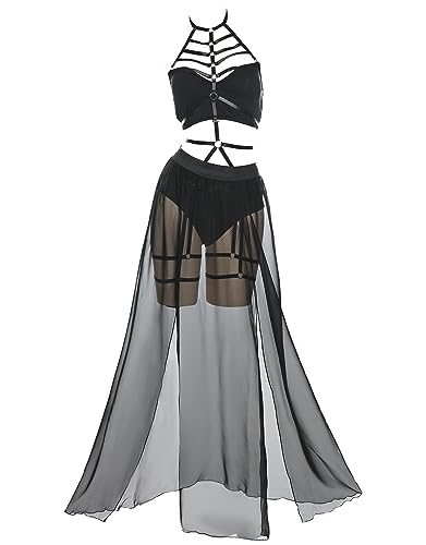 MEOWCOS Gothic Kleid Set Vintage Top und Kurz mit Chiffon Rock MEOWCOS Gothic Kleid Set Vintage Top und Kurz mit Chiffon Rock von MEOWCOS.COM