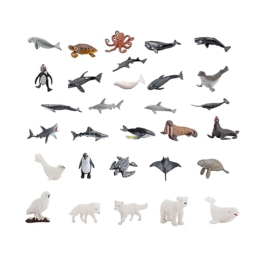30 Stück Meerestier Figuren, Mini Meerestier Figur für Zuhause, von MERIGLARE