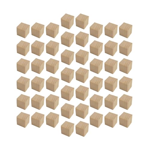 50x Holzklötze Zum Spielen für DIY Projekte, Basteln, Malen, Dekorieren von MERIGLARE