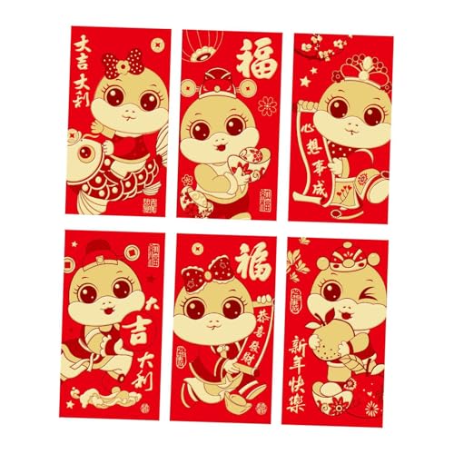 6 Rote Umschläge für Das Chinesische Neujahr 2025, Geschenktüten für Das Schlangenjahr, Hong Bao Dekoration für Feiern, Style E 6 Rote Umschläge für Das Chinesische Neujahr 2025, Geschenktüten für Das Schlangenjahr, Hong Bao Dekoration für Feiern, Style E von MERIGLARE