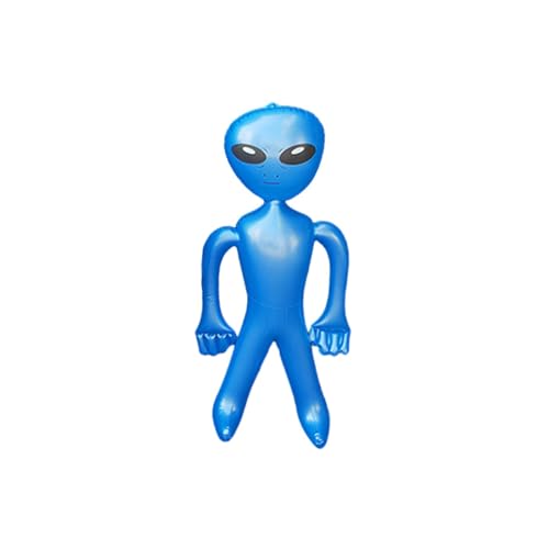 Aufblasbare Alien Figuren, Aufblasbares Spielzeug für Partys, Alien Themenparty, Blau, S von MERIGLARE
