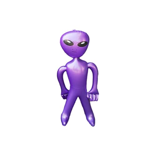 Aufblasbare Alien Figuren, Aufblasbares Spielzeug für Partys, Alien Themenparty, Lila, S von MERIGLARE