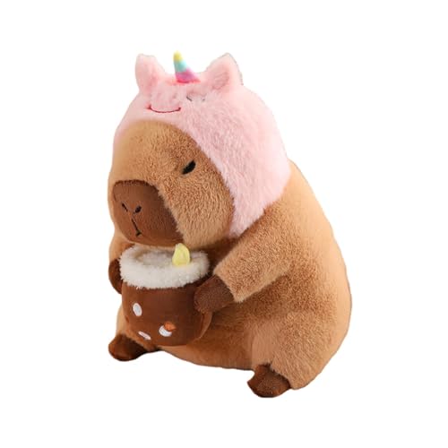 Capybara Plüschtiere, Auto, dekorative Valentinstagsgeschenke, Stofftier für Erwachsene und Teenager, Einhorn 30cm von MERIGLARE