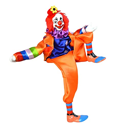 Clown Spielzeug Puppe, Handbemaltes Porzellan Spielzeug, Clown Puppe Als Dekoration, Geschenk, Höhe 38 cm, Mehrfarbig von MERIGLARE