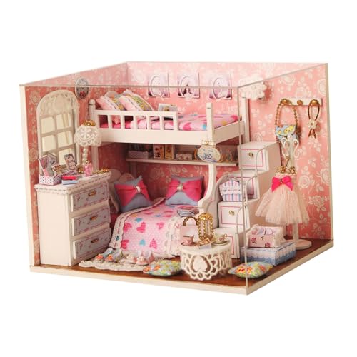 Generic DIY Miniatur Puppenhaus Sets Aus Holz für Mädchen Ab 6 Jahren, Geburtstagsgeschenke mit von MERIGLARE