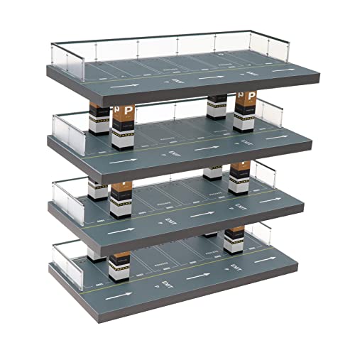MERIGLARE 1/64 Fahrzeugmodell Vitrine mit Parkplatzszene für Modellauto von MERIGLARE