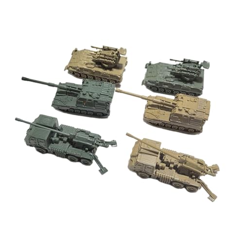MERIGLARE 6 Teiliger Panzermodellbausatz Zur Selbstmontage Im Maßstab 1:144, Miniaturfahrzeuge für Kinder, Style B von MERIGLARE