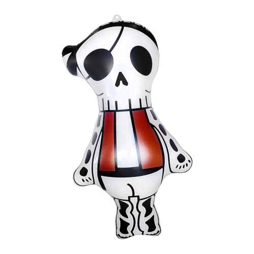 MERIGLARE Aufblasbarer Geist Als Gruseliger Geisterballon Halloween Dekoration Und Partydekoration Hängeschmuck Aus Langlebigem PVC mit 2M Seil für Mottopartys, Skelettgeist von MERIGLARE