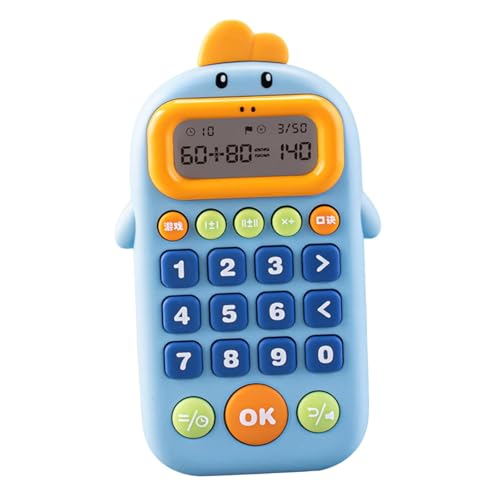 MERIGLARE Elektronisches Mathematikspiel Lernspielzeug Kinder Rechengerät Trainingswerkzeug Rechenspiel Aus Robustem PP für Grundschule Vorschule Reisen Kinder, Blau von MERIGLARE