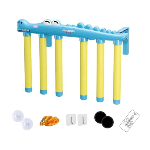 MERIGLARE Fallende Stöcke Spiel, Reaktionstrainingsspielzeug, Lernspielzeug für Kinder mit Fernbedienung, Einstellbarer Geschwindigkeit, Lustiges Herausf, Blauer Alligator MERIGLARE Fallende Stöcke Spiel, Reaktionstrainingsspielzeug, Lernspielzeug für Kinder mit Fernbedienung, Einstellbarer Geschwindigkeit, Lustiges Herausf, Blauer Alligator von MERIGLARE