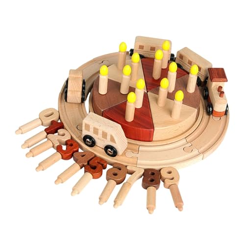 MERIGLARE Holz Geburtstagstorte Zug mit Kerzen Und Zahlen für Kinder Kinder Party MERIGLARE Holz Geburtstagstorte Zug mit Kerzen Und Zahlen für Kinder Kinder Party von MERIGLARE