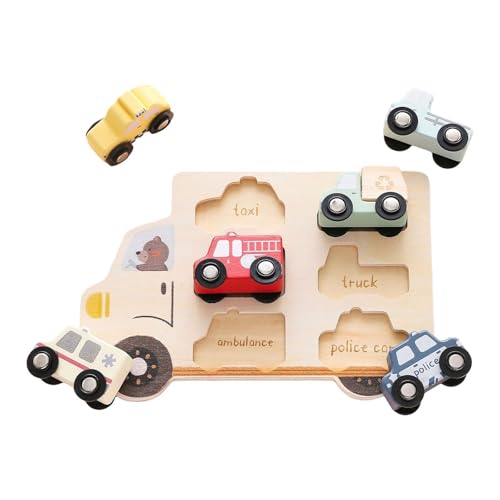 MERIGLARE Holzfahrzeugpuzzle Fahrzeuge Puzzle Holzpuzzle für Kinder Jungen Mädchen MERIGLARE Holzfahrzeugpuzzle Fahrzeuge Puzzle Holzpuzzle für Kinder Jungen Mädchen von MERIGLARE