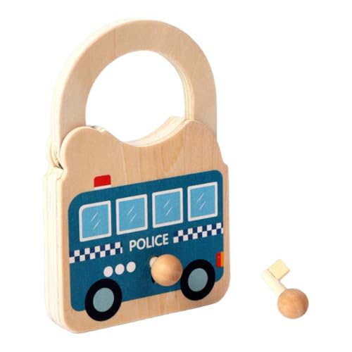 MERIGLARE Kids Learning Lock Car Toy mit Wichtigem Set Early Learning Tool Sensorische Geburtstagsgeschenke für 2 5 Jahre Bildungsspielzeug, Blau MERIGLARE Kids Learning Lock Car Toy mit Wichtigem Set Early Learning Tool Sensorische Geburtstagsgeschenke für 2 5 Jahre Bildungsspielzeug, Blau von MERIGLARE