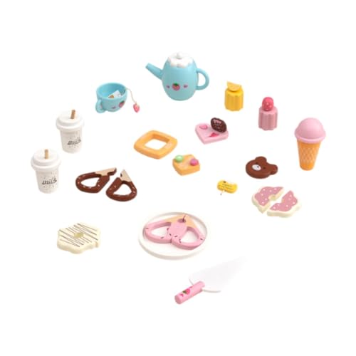 MERIGLARE Kids Tea Party Set Birthday Geschenksrolle Spielen Holzfutterspiel Set Coffee Teller MERIGLARE Kids Tea Party Set Birthday Geschenksrolle Spielen Holzfutterspiel Set Coffee Teller von MERIGLARE