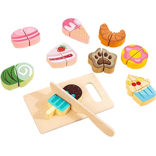 MERIGLARE Kinder Holz Schneiden Spielen Lebensmittel Spielzeug Küche Pretend Spielzeug Spielzeug Holz Lebensmittel Spielzeug für Spiel Autos Zimmer G, Nachtisch MERIGLARE Kinder Holz Schneiden Spielen Lebensmittel Spielzeug Küche Pretend Spielzeug Spielzeug Holz Lebensmittel Spielzeug für Spiel Autos Zimmer G, Nachtisch von MERIGLARE