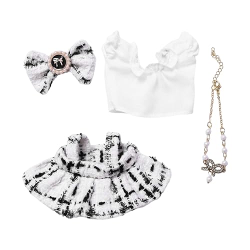 MERIGLARE Mini Kleidungsset, Kostüme, Outfits für 5 Zoll Oder 6 Zoll Puppen, Weiß Schwarz von MERIGLARE