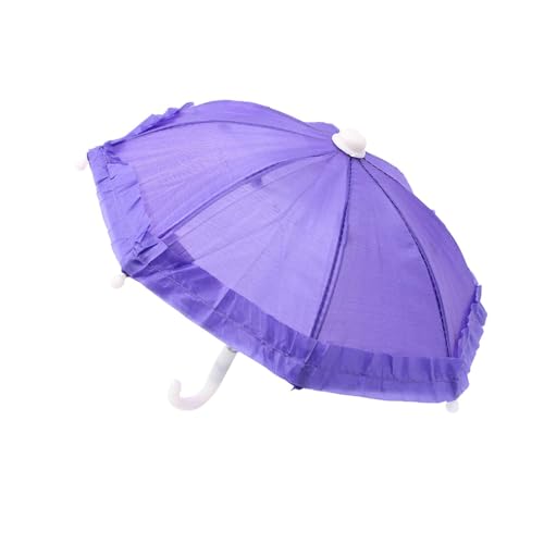 MERIGLARE Mini Regnerischen Regenschirm Puppenhaus Miniatur Regenschirm 1/4 1/6 Kinder Spielzeug Landschaft Liefert Hängende Dekorative Requisiten Dekor, violett von MERIGLARE