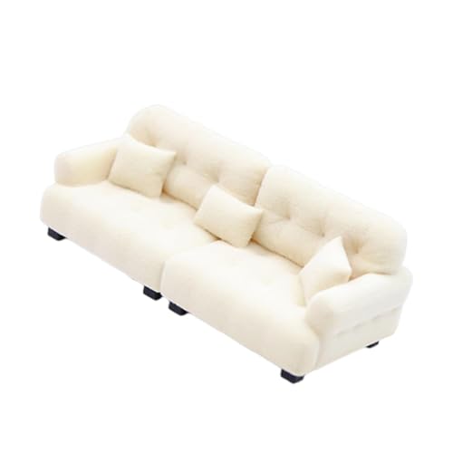 MERIGLARE Miniatur-Puppenhaussofa, Miniatur-Spielzeugmodell, Schlafzimmer-Mikroszene, Puppensofa, Moderne, Klassische beflockte Möbel, 1 20 Beige MERIGLARE Miniatur-Puppenhaussofa, Miniatur-Spielzeugmodell, Schlafzimmer-Mikroszene, Puppensofa, Moderne, Klassische beflockte Möbel, 1 20 Beige von MERIGLARE