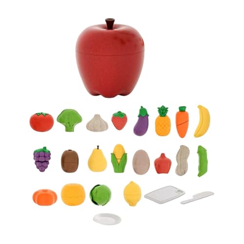 MERIGLARE Obst Und Gemüseschneideset mit Korb für Kinder, Spielküche Zubehör, 25 Stück MERIGLARE Obst Und Gemüseschneideset mit Korb für Kinder, Spielküche Zubehör, 25 Stück von MERIGLARE