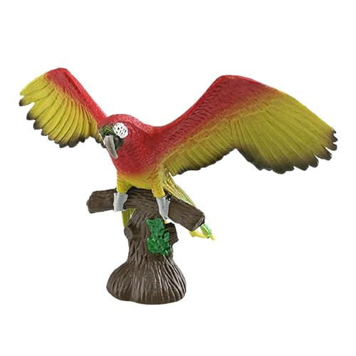 MERIGLARE Realische Papageienfiguren, Vogel Actionfigur, Kinder Spielset, Papagei auf AST, Modell für Desktop Dekoration, Rot MERIGLARE Realische Papageienfiguren, Vogel Actionfigur, Kinder Spielset, Papagei auf AST, Modell für Desktop Dekoration, Rot von MERIGLARE