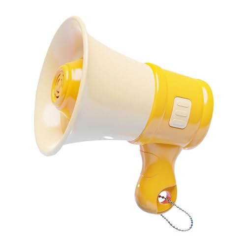 MERIGLARE mit Kette, Schlüsselanhänger, Spielzeug, Soundspielzeug, Musikaufnahme, Neuartiger Tragbarer Lautsprecher, Bullhorn für Jungen, Mädchen, Gelb MERIGLARE mit Kette, Schlüsselanhänger, Spielzeug, Soundspielzeug, Musikaufnahme, Neuartiger Tragbarer Lautsprecher, Bullhorn für Jungen, Mädchen, Gelb von MERIGLARE