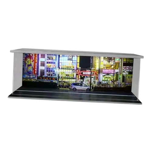 Maßstab 1:64 Parkplatz LED-Vitrine Simulation Straßenszene Fahrzeug Garage Vitrine, 300 x 133 x 100 mm, Straße Maßstab 1:64 Parkplatz LED-Vitrine Simulation Straßenszene Fahrzeug Garage Vitrine, 300 x 133 x 100 mm, Straße von MERIGLARE