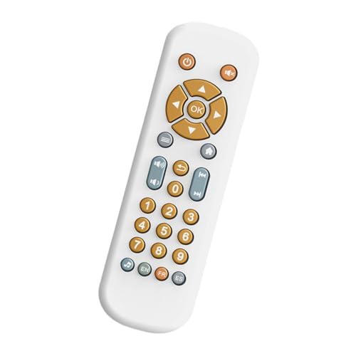 Remote Kid Säuglingsbabyspielzeug, Realistisches Kleinkind TV Fernbedienungsspielzeug, Remote Phone Pretend Playset für Mädchen Und Jungen, Weiß von MERIGLARE