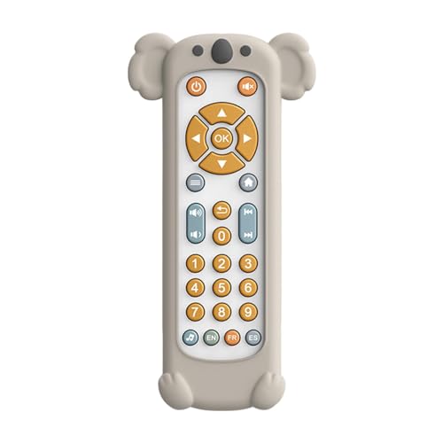 Remote Kid Säuglingsbabyspielzeug, Realistisches Kleinkind TV Fernbedienungsspielzeug, Remote Phone Pretend Playset für Mädchen Und Jungen, Weißer und Koala-Koffer von MERIGLARE