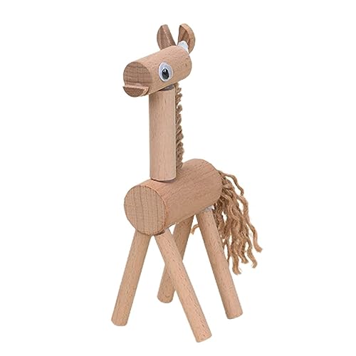 Tiere Holzpuzzle Lernspielzeug DIY 3D Holzpuzzle für Vorschule, Pferd von MERIGLARE
