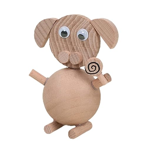 Tiere Holzpuzzle Lernspielzeug DIY 3D Holzpuzzle für Vorschule, Schwein von MERIGLARE